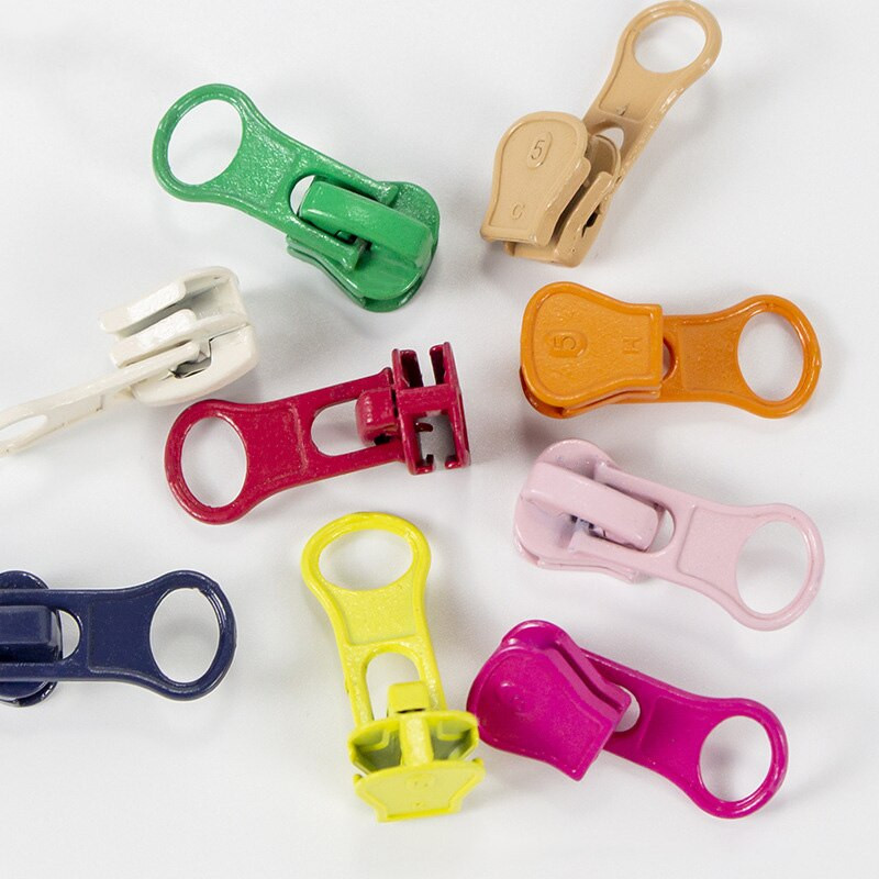 5# Živicový zips s posuvnou hlavou, vysoko kvalitný kovový zips, sťahovák hlavy, páperová bunda, taška, oblečenie, zipsy, DIY šijacie príslušenstvo 20 ks/sada