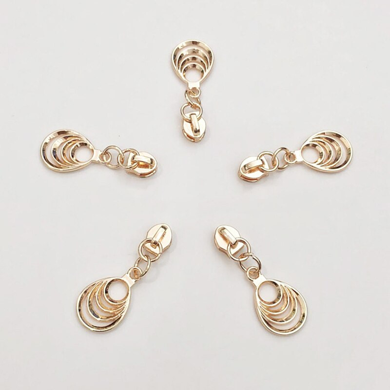 10 bucăți 5 # kituri de reparații Fermoar Tragere Glisoare metalice Cap cu fermoar DIY Handmade Geantă de îmbrăcăminte Accesorii pentru reparații valiză