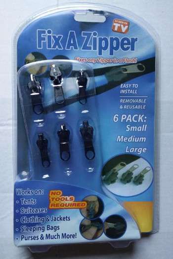 12/6Pcs 3 μεγέθη Universal Instant Fix Zipper Repair Kit Αντικατάσταση φερμουάρ Slider Teeth Rescue Νέα σχεδίαση φερμουάρ Ραπτικά ρούχα