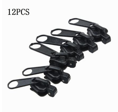 12/6 vnt. 3 dydžių universalus momentinis užtrauktuko taisymo rinkinys, keičiamas užtrauktuko slankiklis, dantų gelbėjimas, naujo dizaino užtrauktukai, rūbų siuvimas