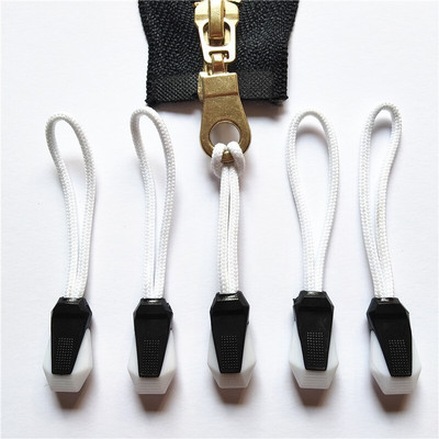 20 kahevärvilist nailonist tõmblukuga seljakoti tarvikud tõmbluku käepide DIY tõmbluku pea joon trossi rihm Lasso pea