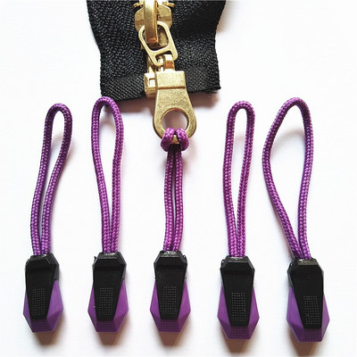 20 kahevärvilist nailonist tõmblukuga seljakoti tarvikud tõmbluku käepide DIY tõmbluku pea joon trossi rihm Lasso pea