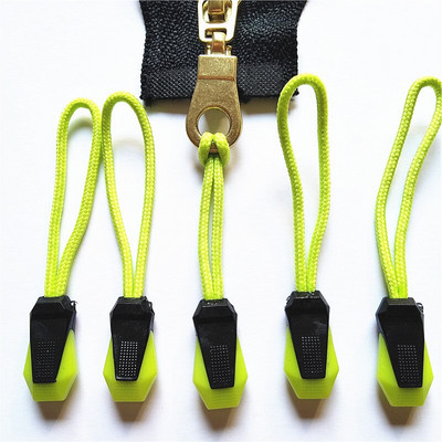 20 kahevärvilist nailonist tõmblukuga seljakoti tarvikud tõmbluku käepide DIY tõmbluku pea joon trossi rihm Lasso pea