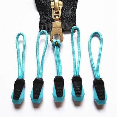 20 kahevärvilist nailonist tõmblukuga seljakoti tarvikud tõmbluku käepide DIY tõmbluku pea joon trossi rihm Lasso pea