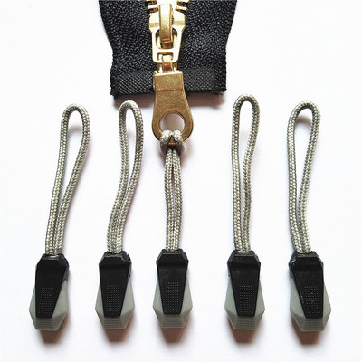 20 kahevärvilist nailonist tõmblukuga seljakoti tarvikud tõmbluku käepide DIY tõmbluku pea joon trossi rihm Lasso pea