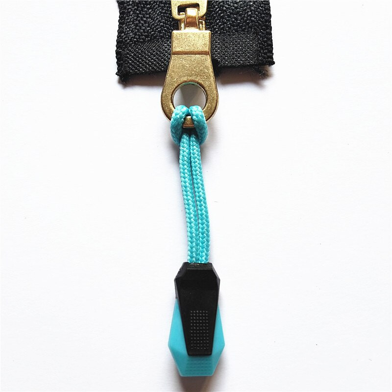 20 kahevärvilist nailonist tõmblukuga seljakoti tarvikud tõmbluku käepide DIY tõmbluku pea joon trossi rihm Lasso pea