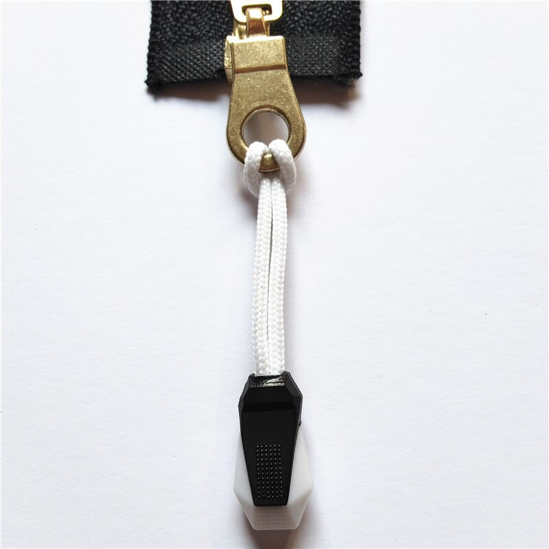 20 kahevärvilist nailonist tõmblukuga seljakoti tarvikud tõmbluku käepide DIY tõmbluku pea joon trossi rihm Lasso pea