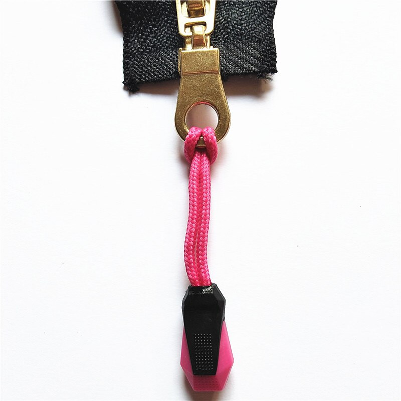 20 kahevärvilist nailonist tõmblukuga seljakoti tarvikud tõmbluku käepide DIY tõmbluku pea joon trossi rihm Lasso pea