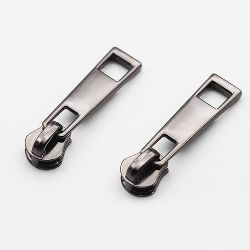 10kom 5# podebljani metalni klizači za zatvarač Povlakači za patent zatvarač Klizač za popravak glave zatvarača za kaput Komplet za popravak