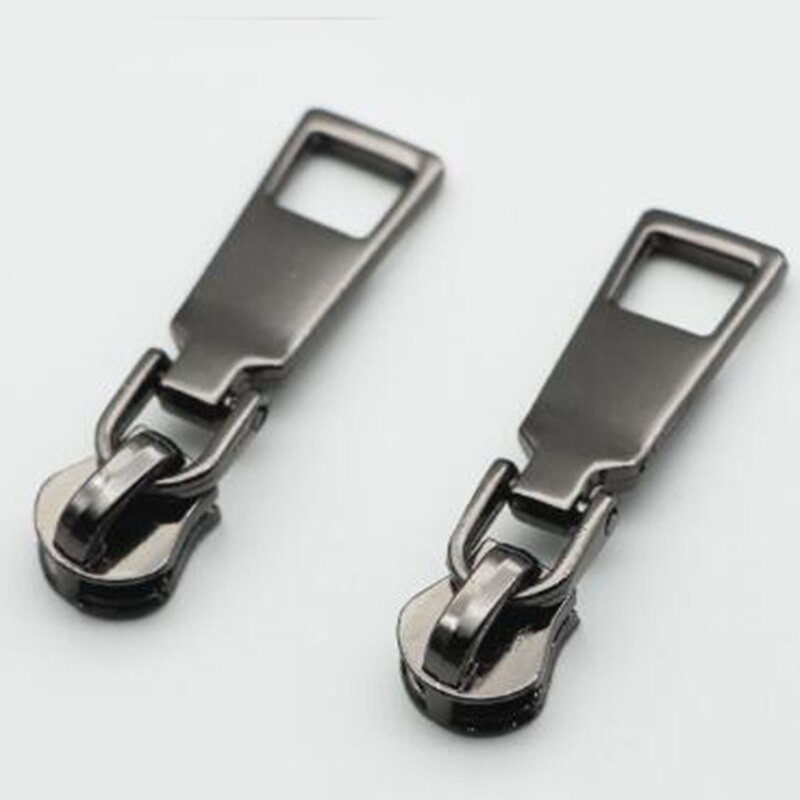 10kom 5# podebljani metalni klizači za zatvarač Povlakači za patent zatvarač Klizač za popravak glave zatvarača za kaput Komplet za popravak