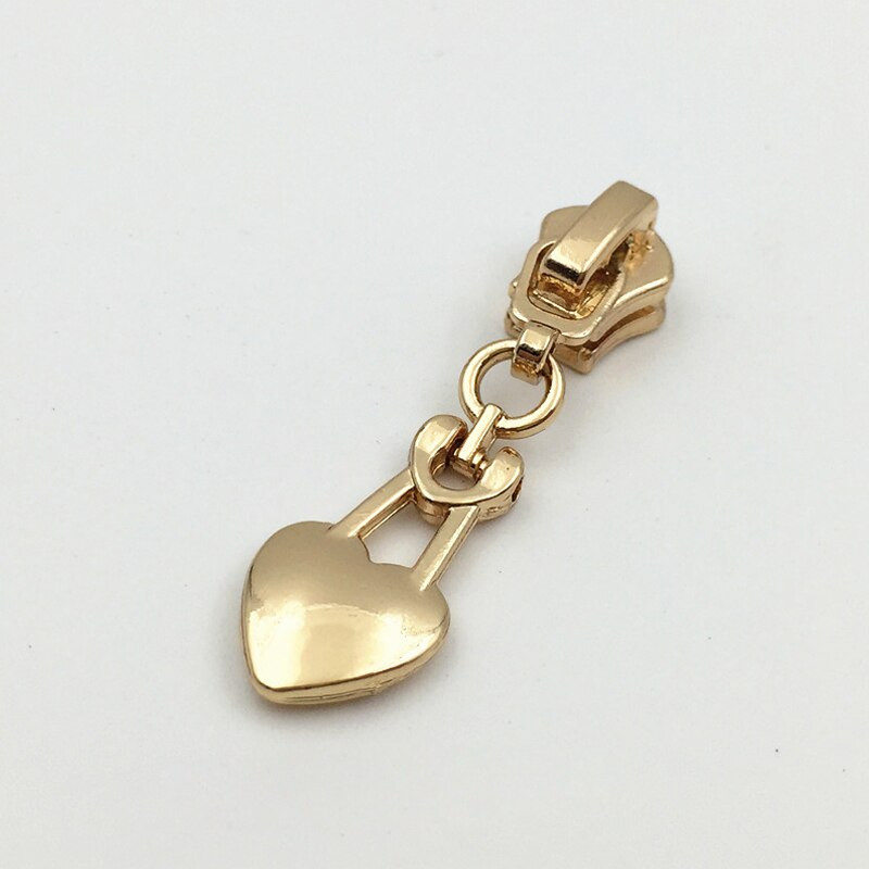 5 ks módnych 3# kovových zipsových jazdcov na bundy, oblečenie, zipsy, ťahadlá pre DIY tašky, šijacie príslušenstvo P108