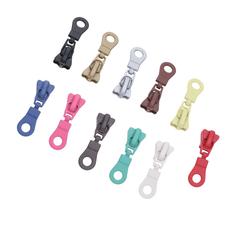 10/11 τμχ Μεταλλικά φερμουάρ συρόμενα φερμουάρ Κεφαλή φερμουάρ από κράμα ψευδάργυρου Ρητίνη αντικατάσταση τραβάει DIY βαλίτσα βαλίτσα χειροτεχνία Τσάντα επισκευή ράψιμο