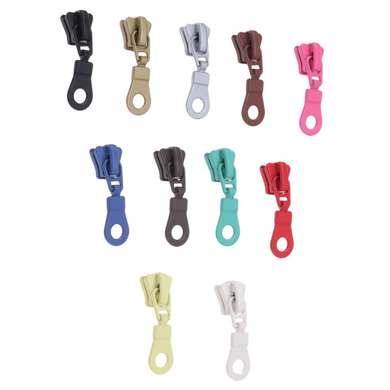 10/11 τμχ Μεταλλικά φερμουάρ συρόμενα φερμουάρ Κεφαλή φερμουάρ από κράμα ψευδάργυρου Ρητίνη αντικατάσταση τραβάει DIY βαλίτσα βαλίτσα χειροτεχνία Τσάντα επισκευή ράψιμο