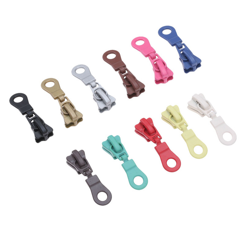 10/11 τμχ Μεταλλικά φερμουάρ συρόμενα φερμουάρ Κεφαλή φερμουάρ από κράμα ψευδάργυρου Ρητίνη αντικατάσταση τραβάει DIY βαλίτσα βαλίτσα χειροτεχνία Τσάντα επισκευή ράψιμο