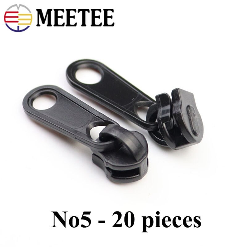 Meetee 10/20 vnt 3# 5# 8# 10# dervos užtrauktuko slankiklis, skirtas nailoniniam užtrauktukui namų tekstilės drabužių lagaminas Rankų darbo siuvimo priedas ZA244