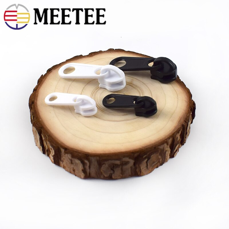 Meetee 10/20 vnt 3# 5# 8# 10# dervos užtrauktuko slankiklis, skirtas nailoniniam užtrauktukui namų tekstilės drabužių lagaminas Rankų darbo siuvimo priedas ZA244