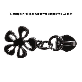 20 τεμ. Λουλούδι/Σχήμα καρδιάς Μεταλλικό Nylon Coil Zipper Pulls Zipper Sliders DIY Επισκευή τσάντες αποσκευών Τσάντες Αξεσουάρ ρούχων