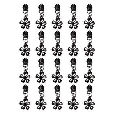 20 τεμ. Λουλούδι/Σχήμα καρδιάς Μεταλλικό Nylon Coil Zipper Pulls Zipper Sliders DIY Επισκευή τσάντες αποσκευών Τσάντες Αξεσουάρ ρούχων