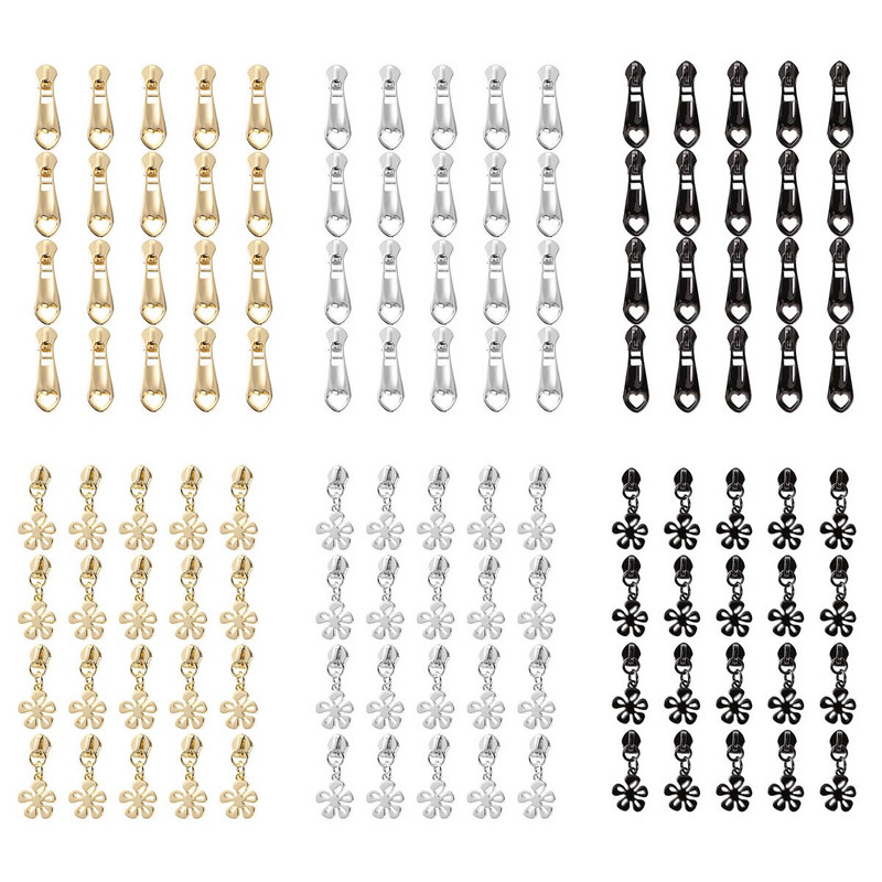 20 tk lille/südame kujuga metallist nailonist mähis tõmblukk tõmbab tõmblukku liugurid isetegemise parandus pagasi rahakotid kotid riided tarvikud