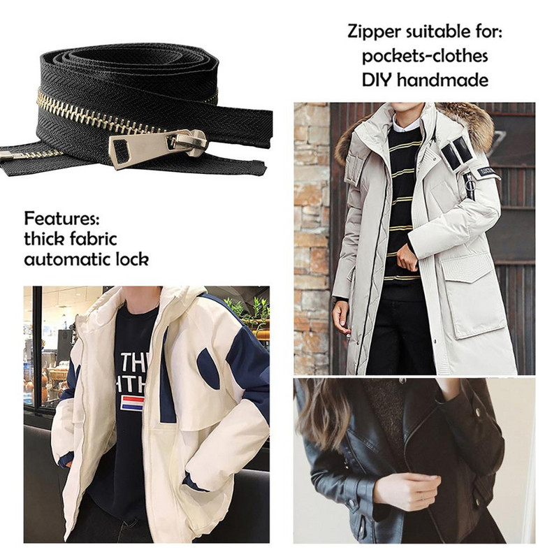 30/40/50/60/70/80 cm 5# spalvingi aukštos kokybės atviri automatiniai užraktai, auksiniai metaliniai užtrauktukai, „pasidaryk pats“ rankų darbo drabužiams, kišeniniai drabužiai, batai