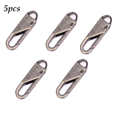 10/5 vnt Universalus užtrauktuko traukiklis, nuimamas metalinis užtrauktuko galvutės taisymo rinkinys, skirtas užtrauktuko slankikliui, „pasidaryk pats“ amatų siuvimo drabužių priedai