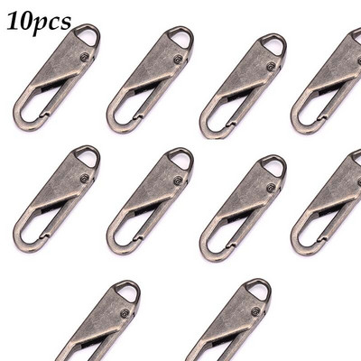 10/5 vnt Universalus užtrauktuko traukiklis, nuimamas metalinis užtrauktuko galvutės taisymo rinkinys, skirtas užtrauktuko slankikliui, „pasidaryk pats“ amatų siuvimo drabužių priedai