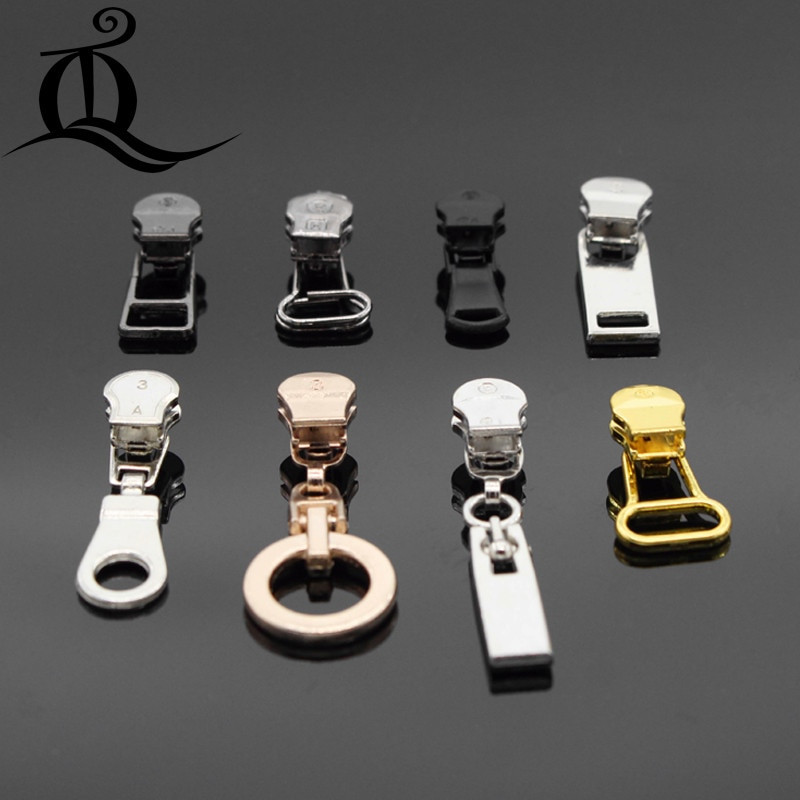 5 ks 3# mix perleťové súpravy na opravu zipsov, ťahadlo zipsu, kovový posúvač zipsu, hlavica zipsu, odevy, doplnky k taškám a kufrom, oblečenie, b