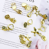 10PCS Метална глава с цип 5# Моден златен плъзгач с цип за Направи си сам Шиене на дрехи, Яке, Занаяти, Аксесоари, Шивашки инструменти, ръкоделие