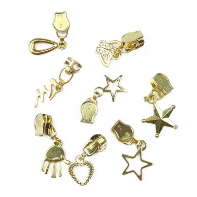 10PCS Метална глава с цип 5# Моден златен плъзгач с цип за Направи си сам Шиене на дрехи, Яке, Занаяти, Аксесоари, Шивашки инструменти, ръкоделие