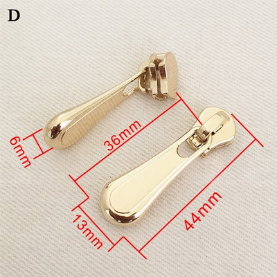1 tk metallist tõmblukuga liugurpea tõmmits Kvaliteetne kuldne DIY koti vahetuskomplekt, rõivaste tõmblukk kinnitustarvikud