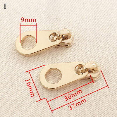 1 tk metallist tõmblukuga liugurpea tõmmits Kvaliteetne kuldne DIY koti vahetuskomplekt, rõivaste tõmblukk kinnitustarvikud