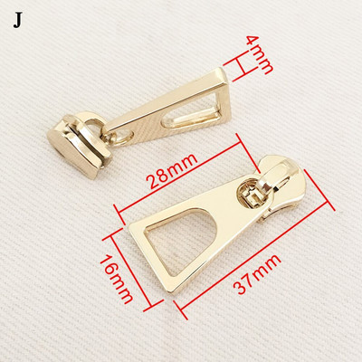 1 tk metallist tõmblukuga liugurpea tõmmits Kvaliteetne kuldne DIY koti vahetuskomplekt, rõivaste tõmblukk kinnitustarvikud