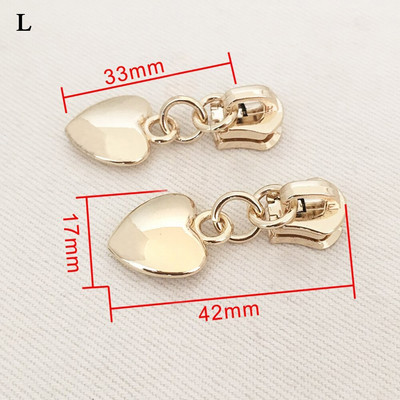 1 tk metallist tõmblukuga liugurpea tõmmits Kvaliteetne kuldne DIY koti vahetuskomplekt, rõivaste tõmblukk kinnitustarvikud