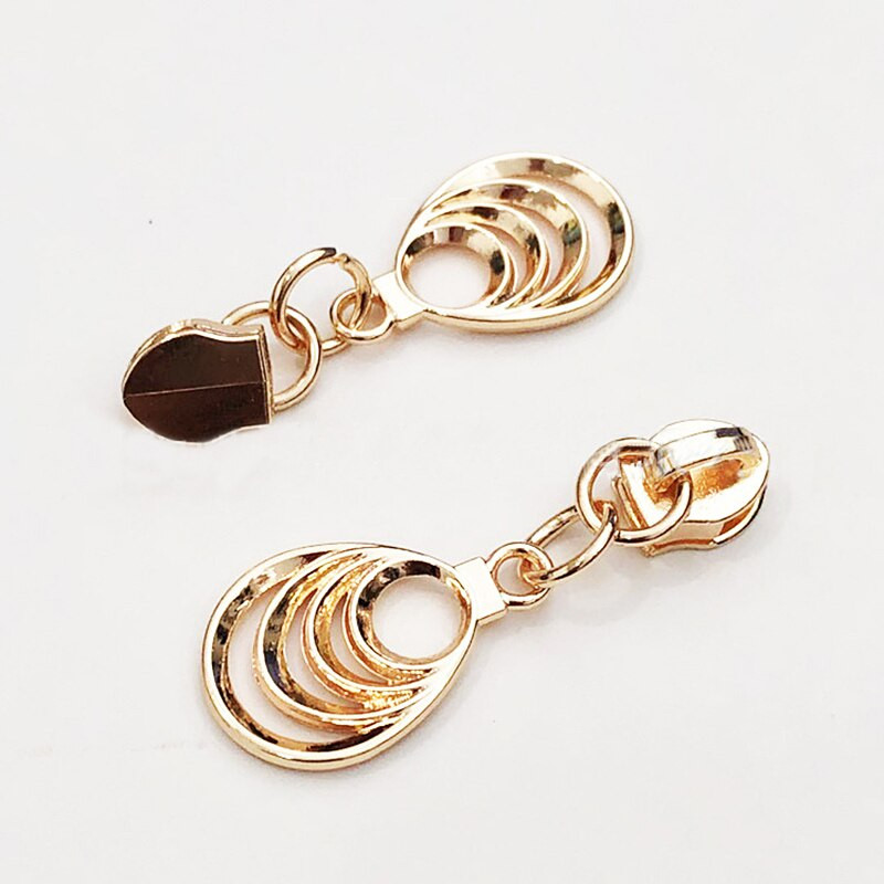 10 bucăți 5 # kituri de reparații Fermoar Tragere Glisoare metalice Cap cu fermoar DIY Handmade Geantă de îmbrăcăminte Accesorii pentru reparații valiză