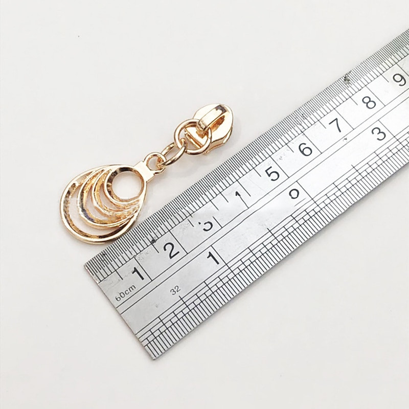 10 bucăți 5 # kituri de reparații Fermoar Tragere Glisoare metalice Cap cu fermoar DIY Handmade Geantă de îmbrăcăminte Accesorii pentru reparații valiză