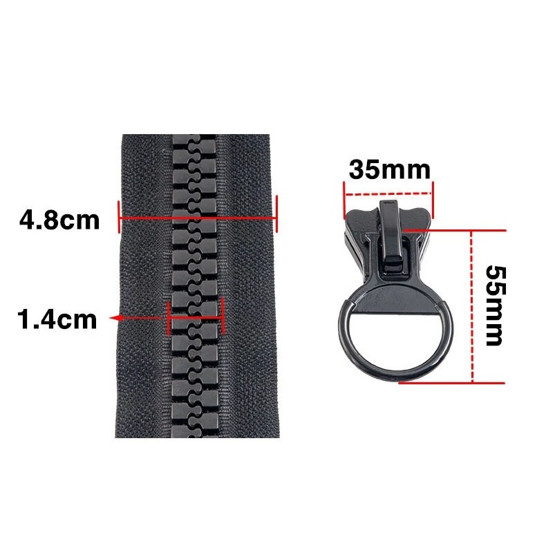 2 ks 20# Zipsový posúvač na živicové zipsy, vodotesné vonkajšie tašky, kovový zipsový sťahovák, DIY príslušenstvo na šitie odevov