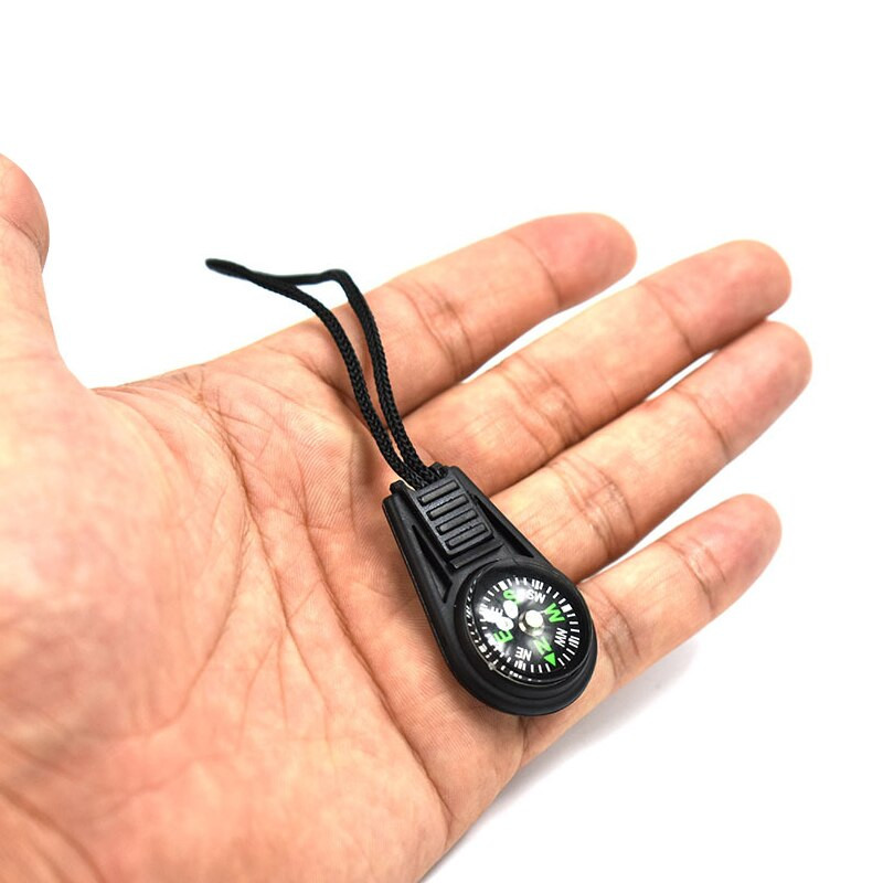 10 tk kompassi nöör tõmblukuga pea taktikaline seljakott riided lukuga pea teisaldatavus mini välivarustus ellujäämiskompassi tarvikud