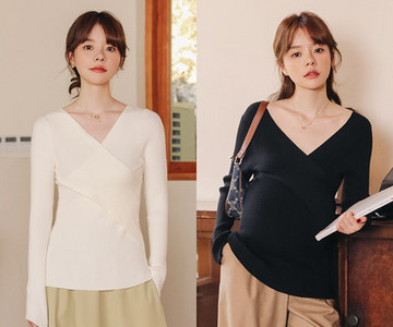 Dámska blúzka pre tehotné ženy s výstrihom do V