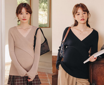 Dámska blúzka pre tehotné ženy s výstrihom do V