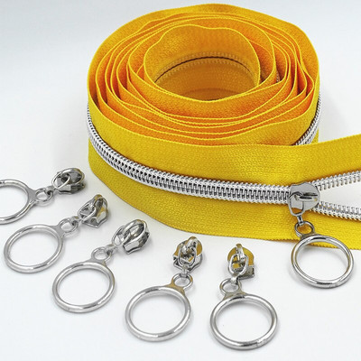 2 metrai 4 slankiklis 5# auksinis sidabrinis slankiklis dantis didelis nailono gabalas ritės kodas "pasidaryk pats" buitinis siuvimo užtrauktukas