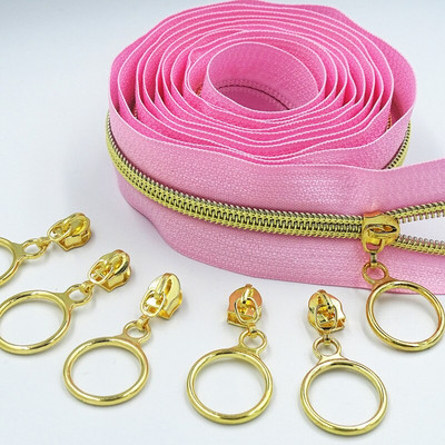 2 metrai 4 slankiklis 5# auksinis sidabrinis slankiklis dantis didelis nailono gabalas ritės kodas "pasidaryk pats" buitinis siuvimo užtrauktukas