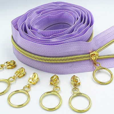 2 metrai 4 slankiklis 5# auksinis sidabrinis slankiklis dantis didelis nailono gabalas ritės kodas "pasidaryk pats" buitinis siuvimo užtrauktukas