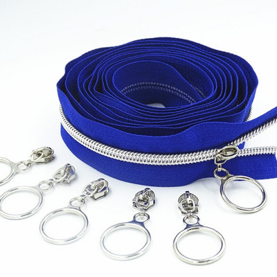 2 metrai 4 slankiklis 5# auksinis sidabrinis slankiklis dantis didelis nailono gabalas ritės kodas "pasidaryk pats" buitinis siuvimo užtrauktukas