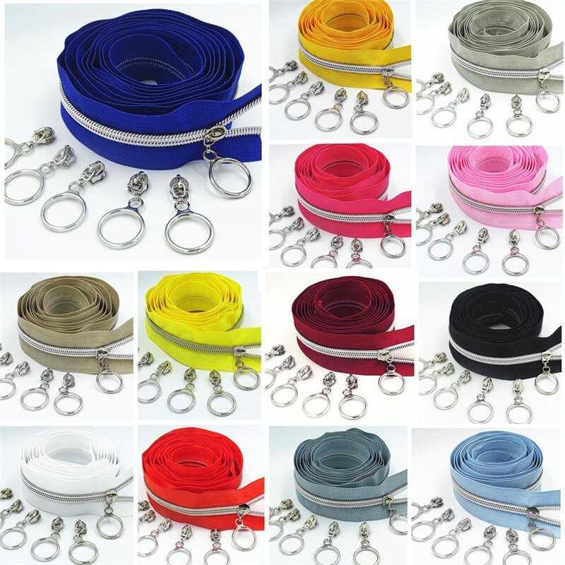 2 metrai 4 slankiklis 5# auksinis sidabrinis slankiklis dantis didelis nailono gabalas ritės kodas "pasidaryk pats" buitinis siuvimo užtrauktukas