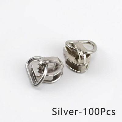 50/100 tk 5# tõmblukuga liugur D rõngas tõmbluku tõmbepea nailonist tõmblukud kott riided jope tõmblukud tõmbed parandus isetehtud õmblustarvikud