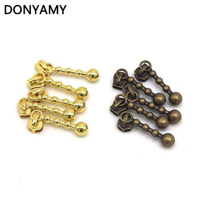 DONYAMY 10τμχ 3# Vintage μεταλλικό φερμουάρ Επισκευή Craft Zipper Sliders Είδη ραπτικής Αξεσουάρ Κοστούμια DIY