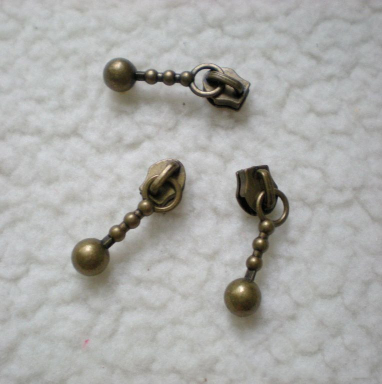 100KOM. Klizači s patentnim zatvaračima Metalni 3# najlonski patentni zatvarači zamjenjuju poteze u obliku kapi Antikni brončani DIY pribor za šivanje