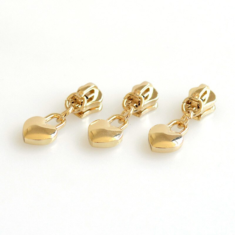 10 tk 3# tõmblukuga liugurid südamekujuline pea metallist tõmblukk, tõmblukk käekoti seljakoti jaoks rõivaste õmblemine, isetegemise tarvikud