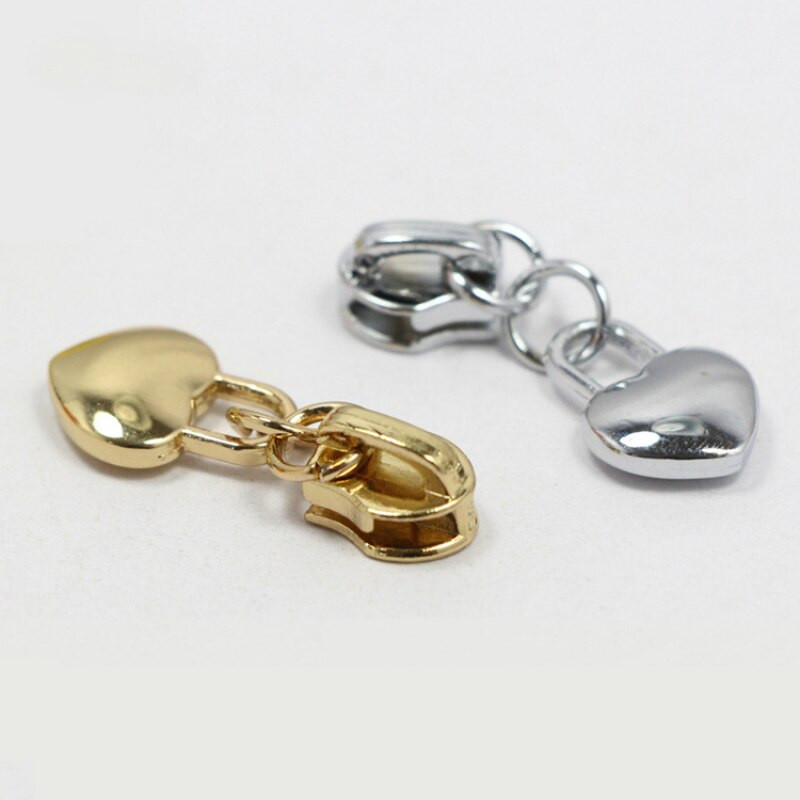 10 tk 3# tõmblukuga liugurid südamekujuline pea metallist tõmblukk, tõmblukk käekoti seljakoti jaoks rõivaste õmblemine, isetegemise tarvikud