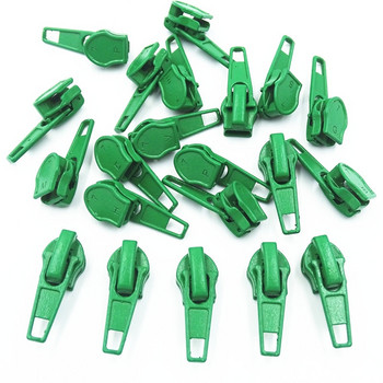 10-100Pcs 3#/5# Nylon Coil Auto Lock Zipper Puller DIY Sewing Tool Zipper Slipper 20 Colors